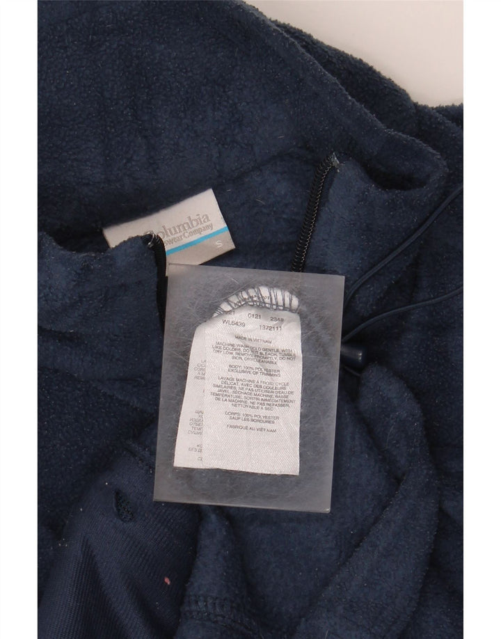 COLUMBIA Womens Fleece Jacket UK 10 Small Navy Blue Polyester
