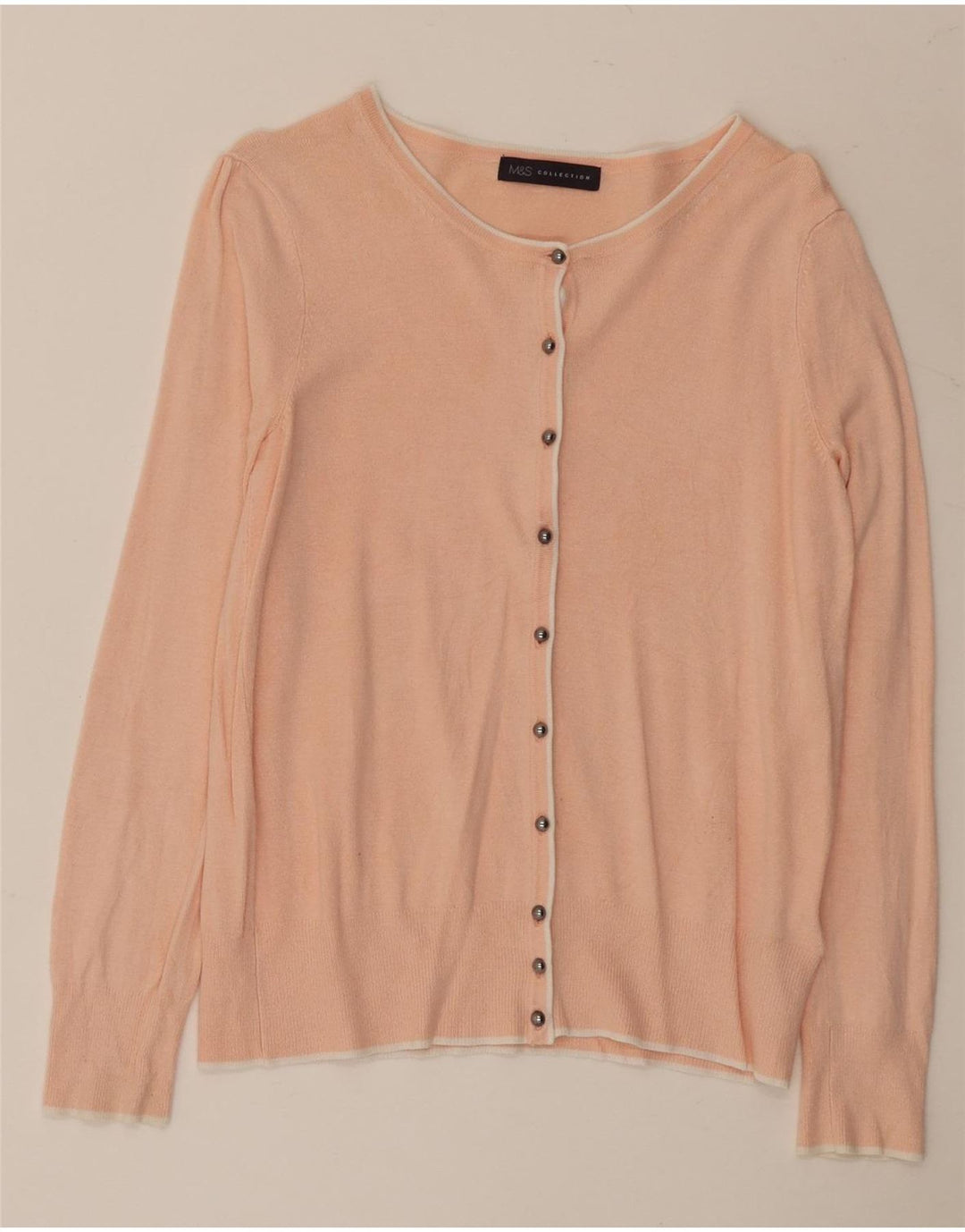 Marks & Spencer Womens Cardigan Sweater UK 8 Small Pink Viscose