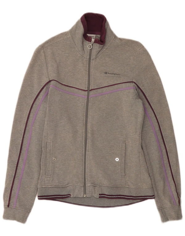 CHAMPION Womens Tracksuit Top Jacket UK 10 Small Grey