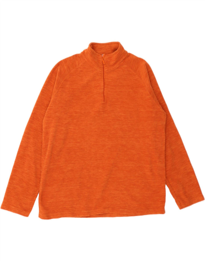 MOUNTAIN WAREHOUSE Mens Zip Neck Fleece Jumper XL Orange Polyester Vintage Mountain Warehouse and Second-Hand Mountain Warehouse from Messina Hembry 