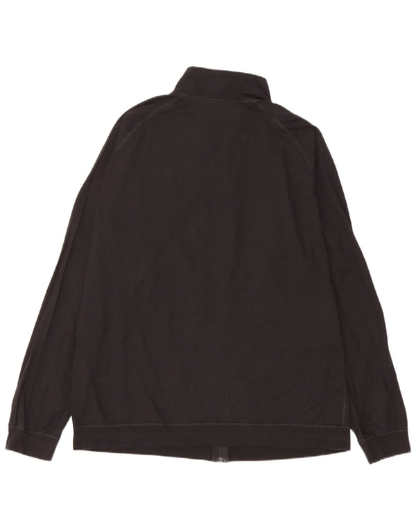 Trigema Mens Tracksuit Top Jacket XL Black Cotton