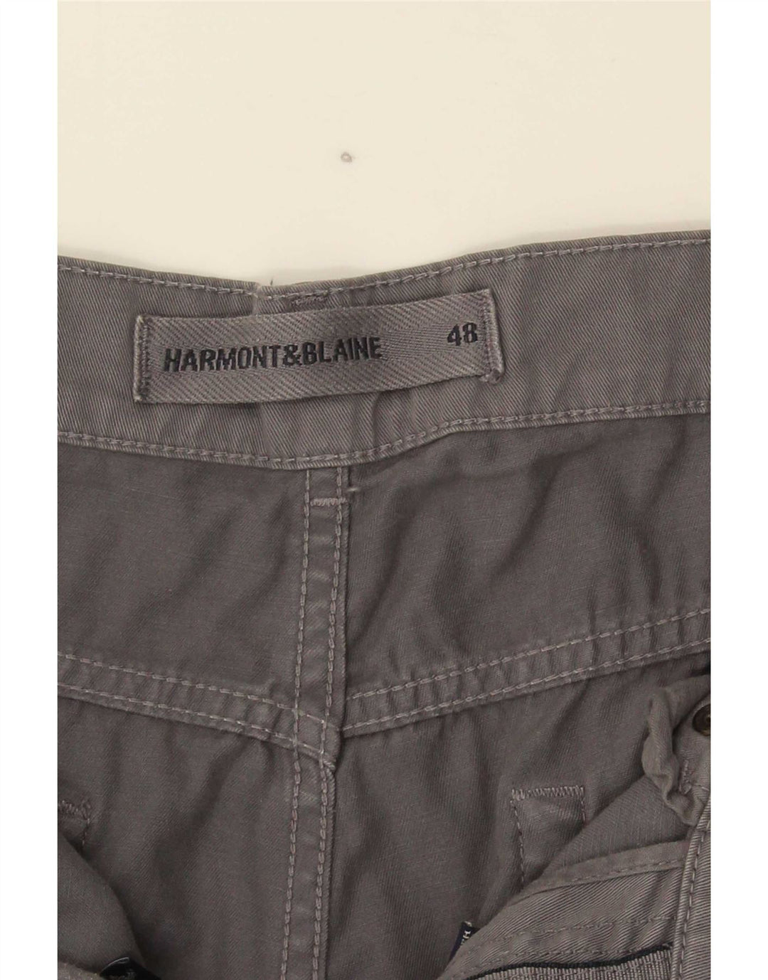 Harmont & Blaine Mens Straight Casual Trousers IT 48 Medium Grey Cotton