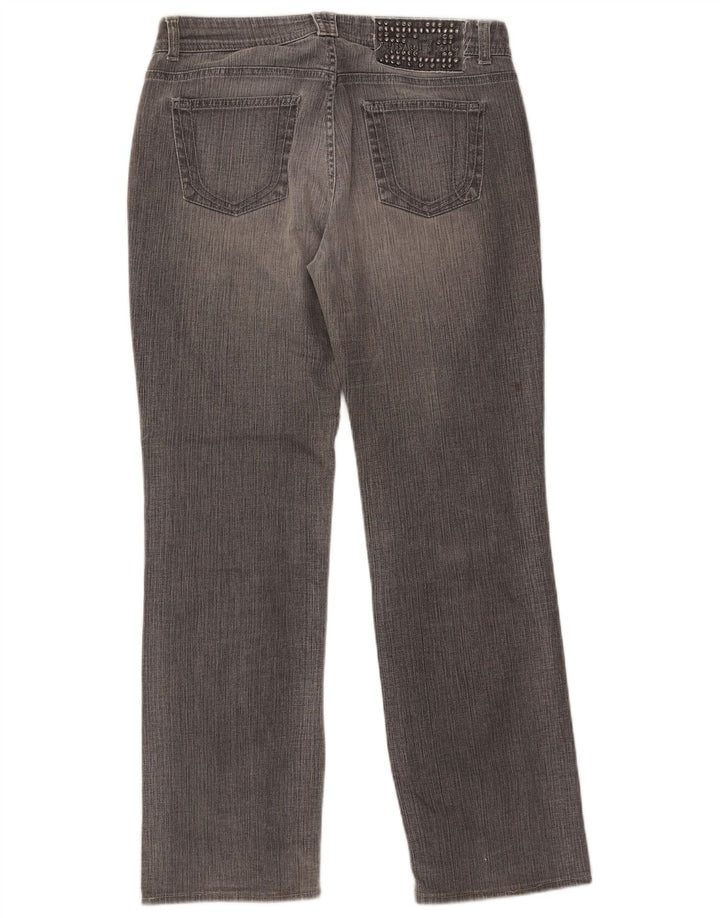 Trussardi Womens Straight Jeans W29 L30 Grey Cotton