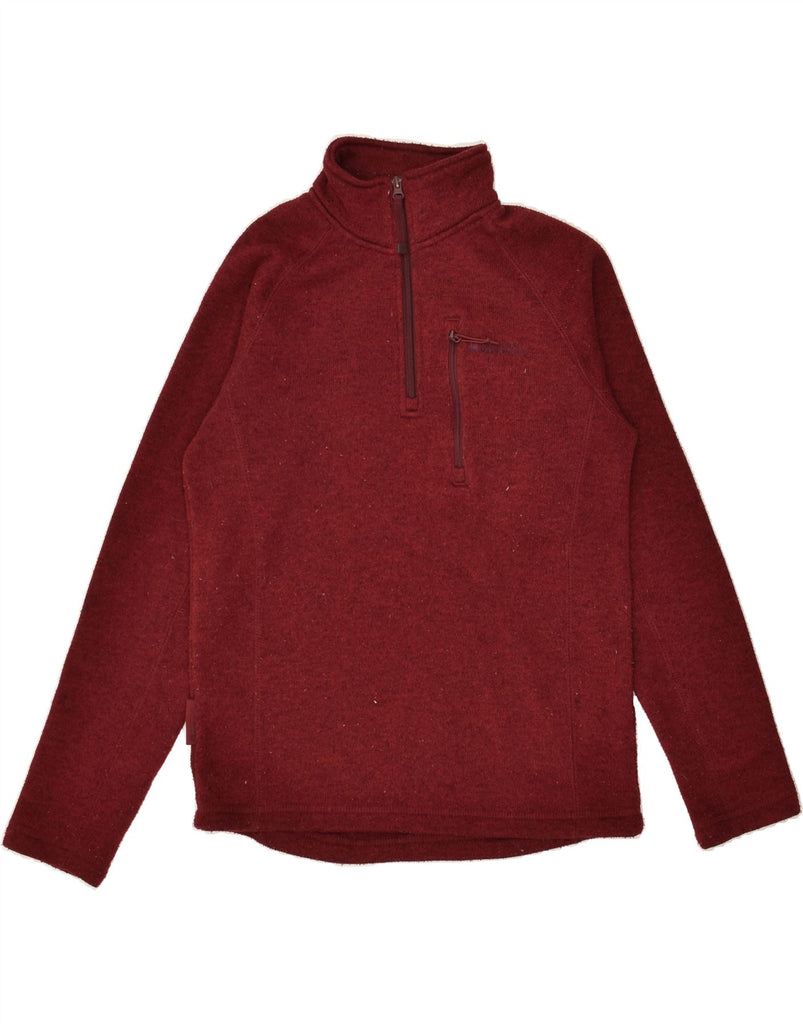 MOUNTAIN WAREHOUSE Mens Zip Neck Jumper Sweater XS Maroon Cotton | Vintage Mountain Warehouse | Thrift | Second-Hand Mountain Warehouse | Used Clothing | Messina Hembry 