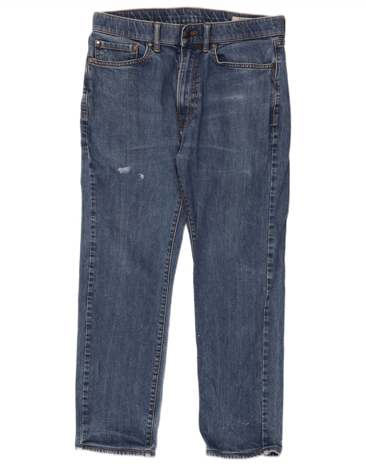 Marks & Spencer Mens Tapered Jeans W32 L29 Blue Cotton