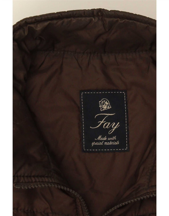 Fay Mens Padded Gilet UK 36 Small Brown