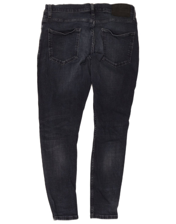 Zara Mens Skinny Jeans EU 44 Large W34 L27 Navy Blue Cotton