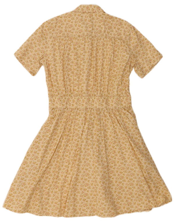 Polo Ralph Lauren Womens Shirt Dress UK 12 Medium Yellow Floral