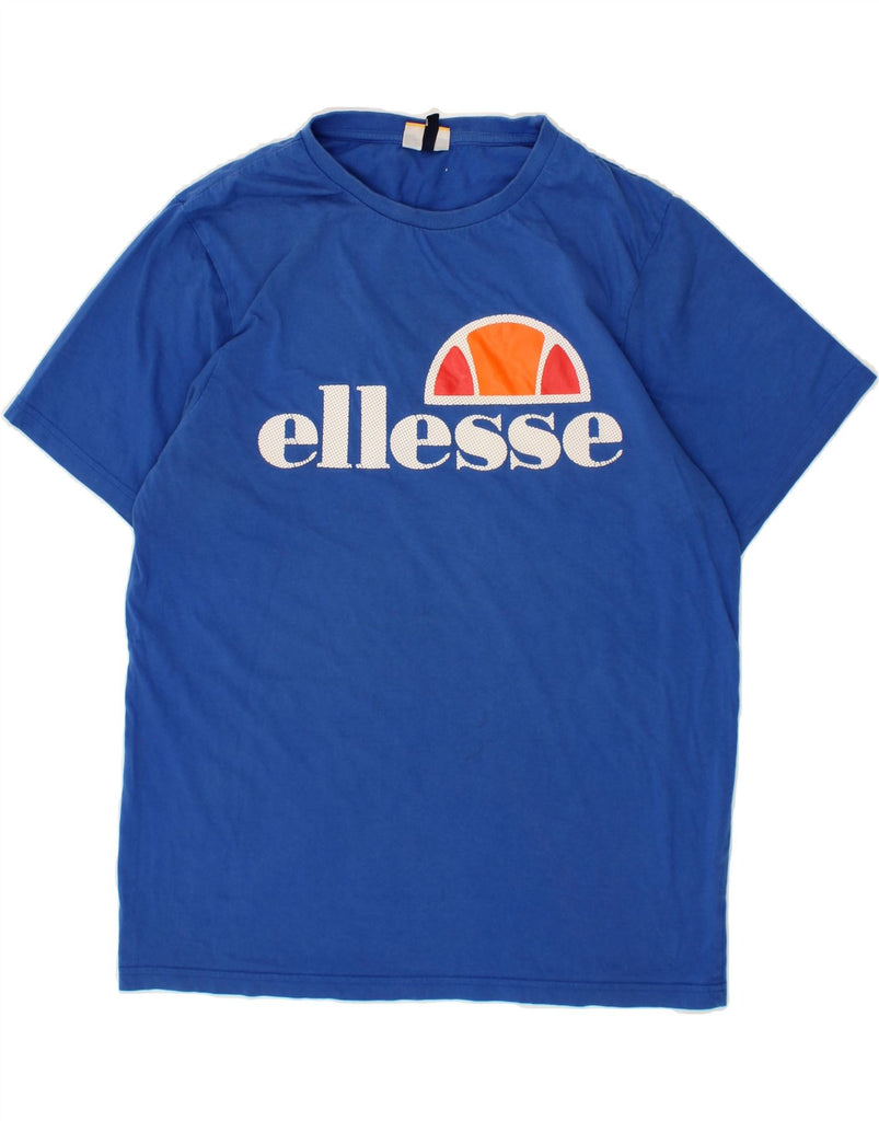 ELLESSE Mens Graphic T-Shirt Top Large Blue Cotton Vintage Ellesse and Second-Hand Ellesse from Messina Hembry 
