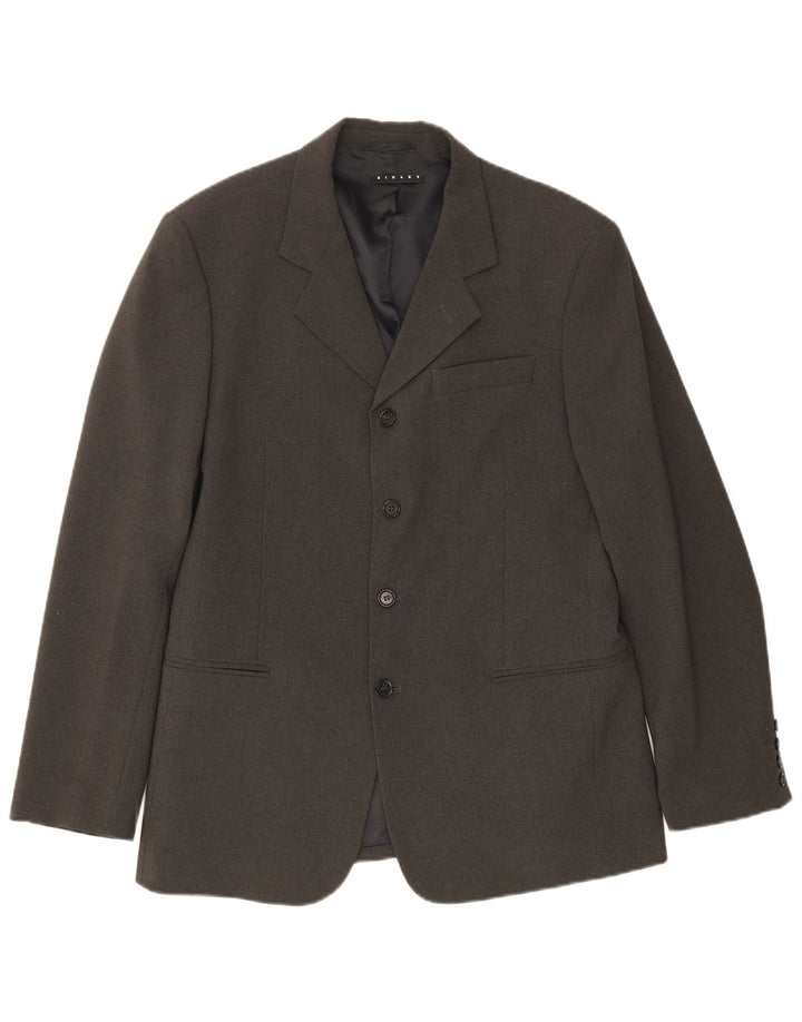 Sisley Mens 4 Button Blazer Jacket IT 50 Large Grey Polyester