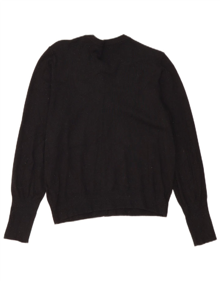 Marks & Spencer Womens Cardigan Sweater UK 12 Medium Black Viscose