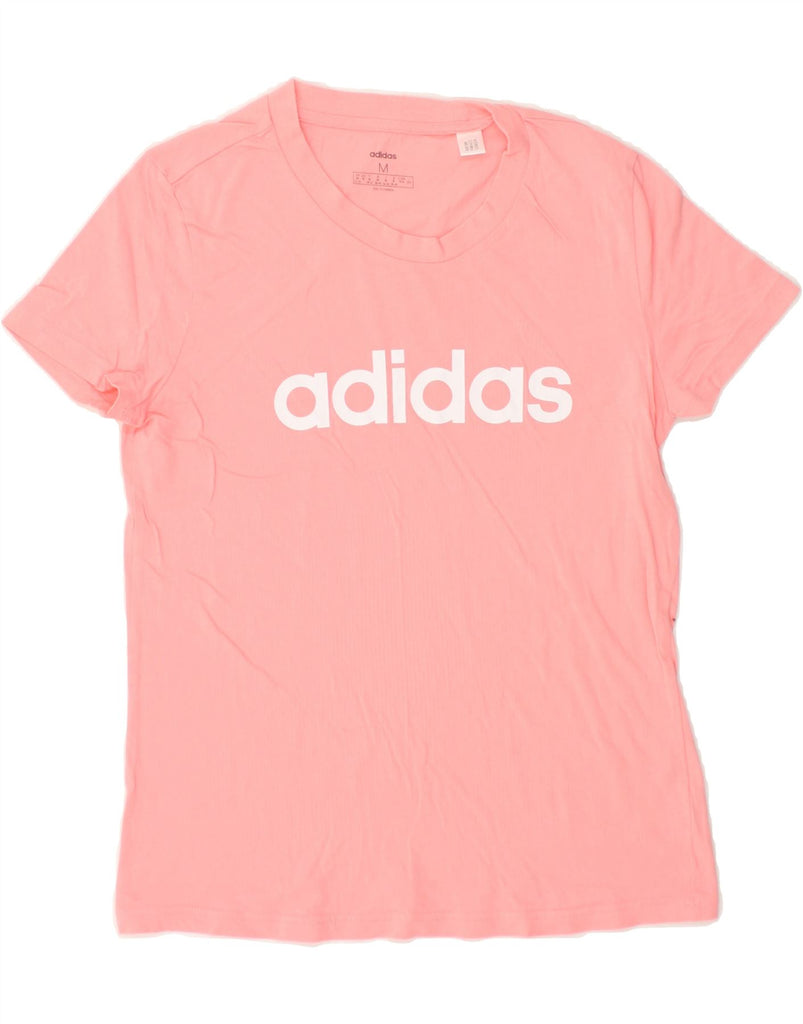 ADIDAS Womens Graphic T-Shirt Top UK 12/14 Medium Pink | Vintage Adidas | Thrift | Second-Hand Adidas | Used Clothing | Messina Hembry 