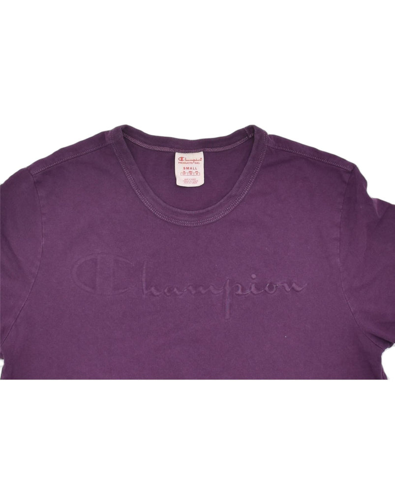 CHAMPION Mens Graphic T-Shirt Top Small Purple Cotton | Vintage | Thrift | Second-Hand | Used Clothing | Messina Hembry 