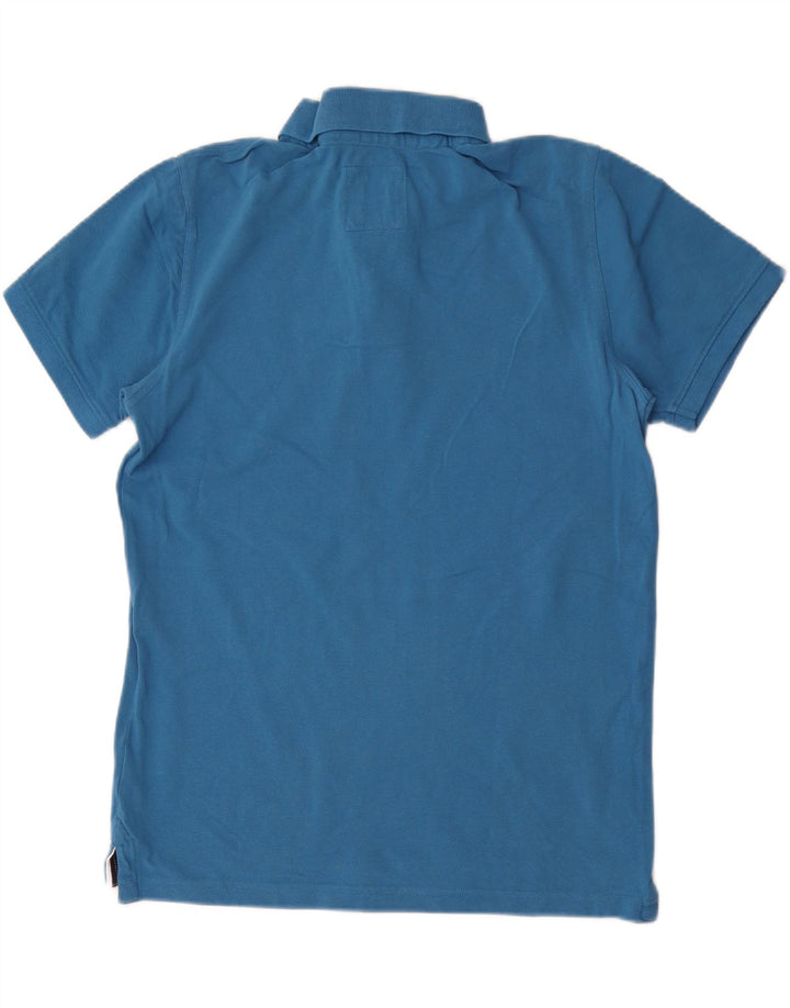 Crew Clothing Mens Polo Shirt Medium Blue Cotton