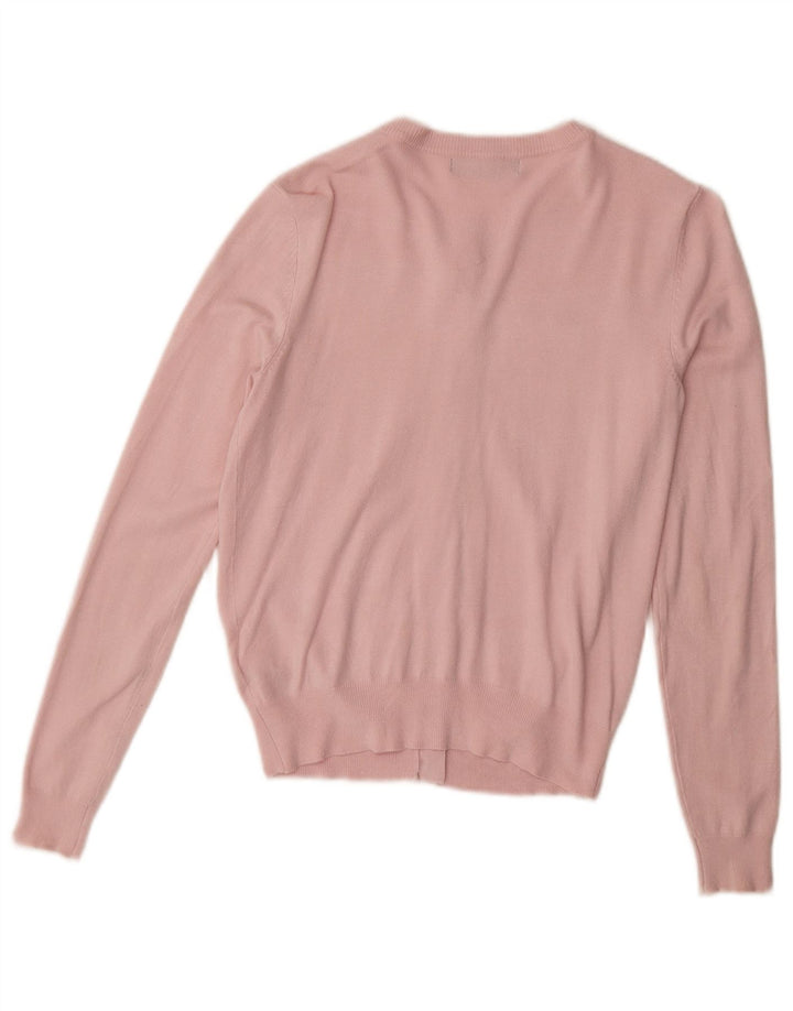 MARKS & SPENCER Womens Cardigan Sweater UK 8 Small  Pink Viscose