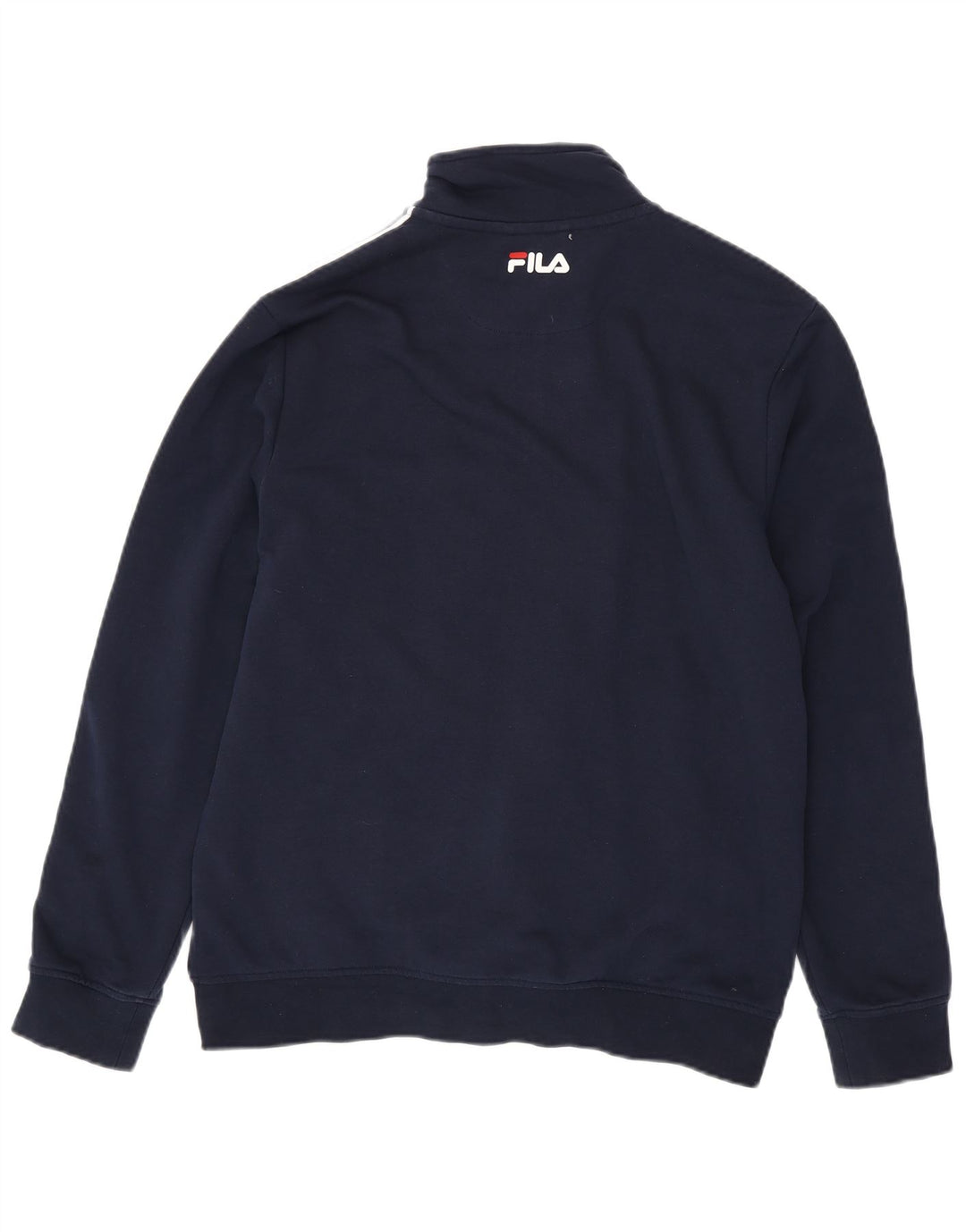 FILA Mens Tracksuit Top Jacket Large Navy Blue Cotton