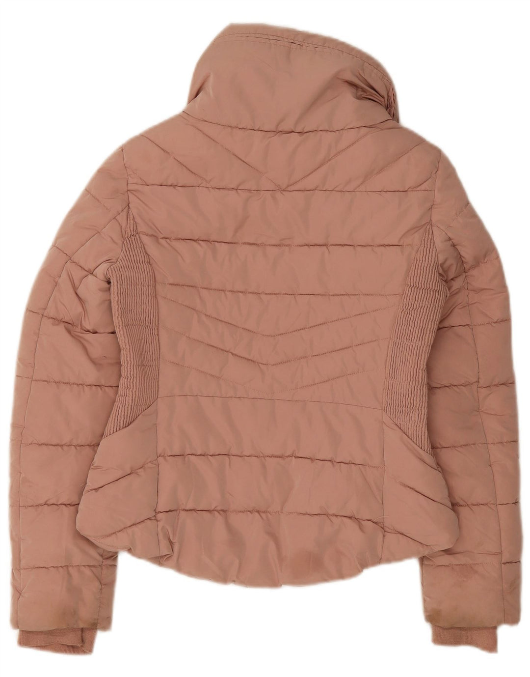 Zara Womens Padded Jacket UK 12 Medium Pink Polyester