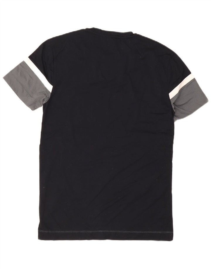 Reiss Mens T-Shirt Top Small Grey Colourblock Cotton