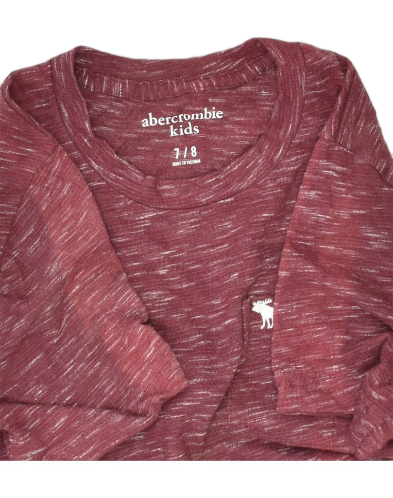 ABERCROMBIE & FITCH Boys T-Shirt Top 7-8 Years Burgundy Flecked Cotton | Vintage | Thrift | Second-Hand | Used Clothing | Messina Hembry 