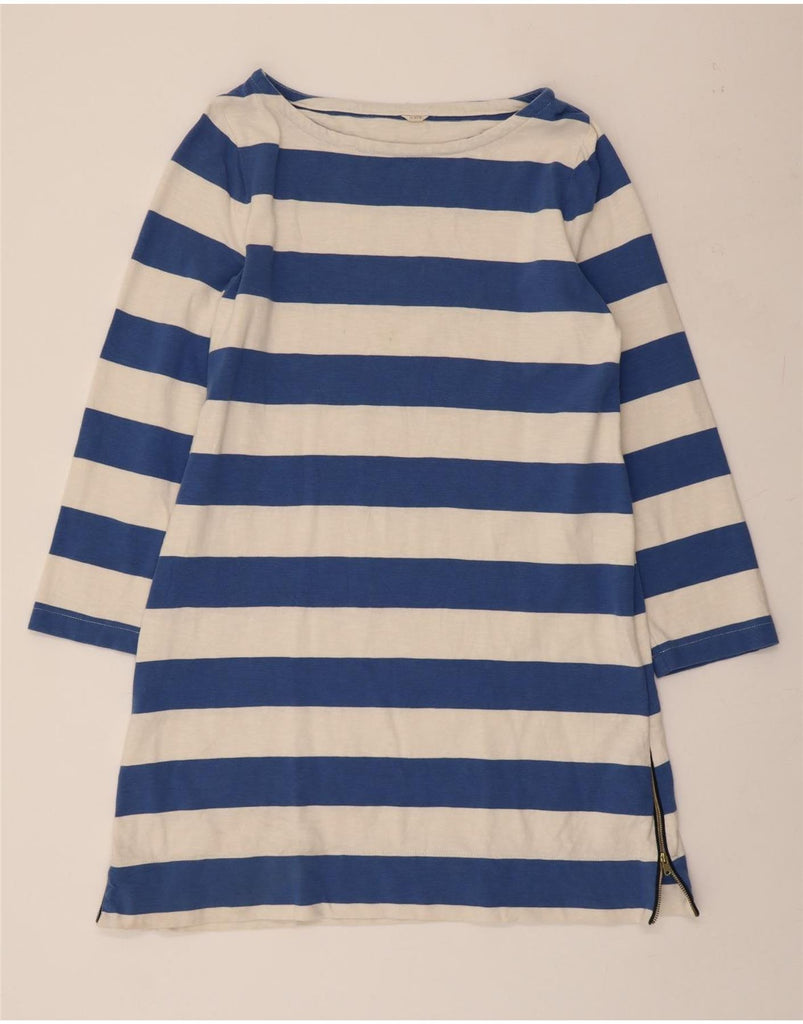 J. CREW Womens T-Shirt Dress UK 14 Large Blue Striped Cotton Vintage J. Crew and Second-Hand J. Crew from Messina Hembry 