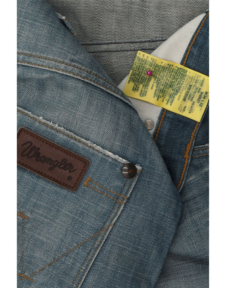Wrangler Mens Sharkey Bootcut Jeans W36 L32 Blue Cotton