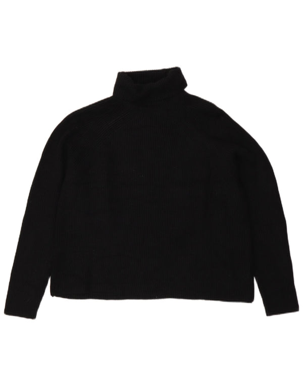 Marks & Spencer Womens Roll Neck Jumper Sweater UK 16 Large Black Viscose