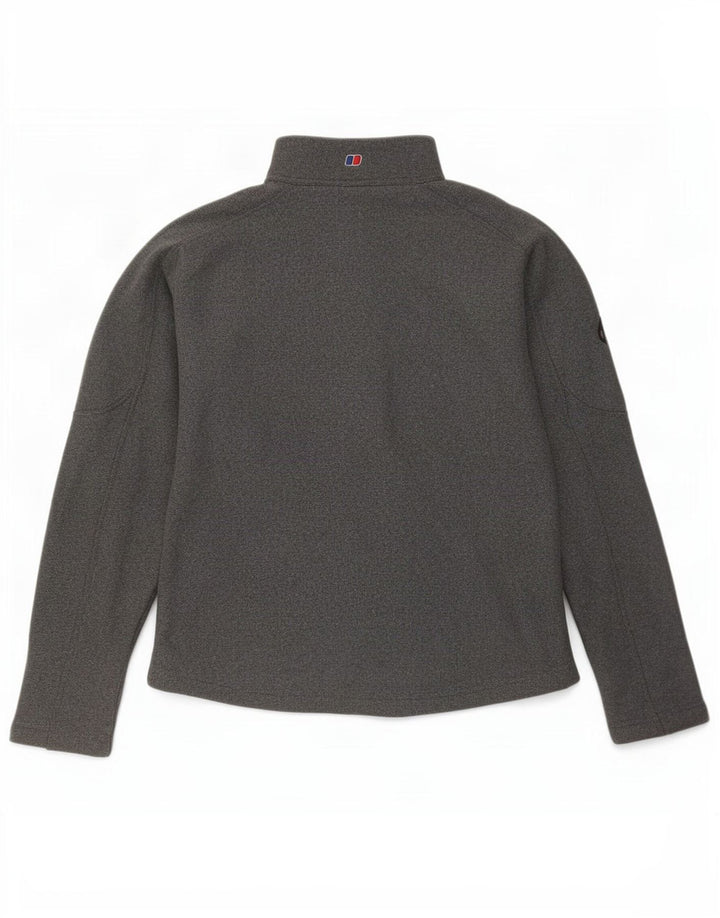 Berghaus Womens Zip Neck Sweatshirt Jumper UK 12 Medium Grey Polyester