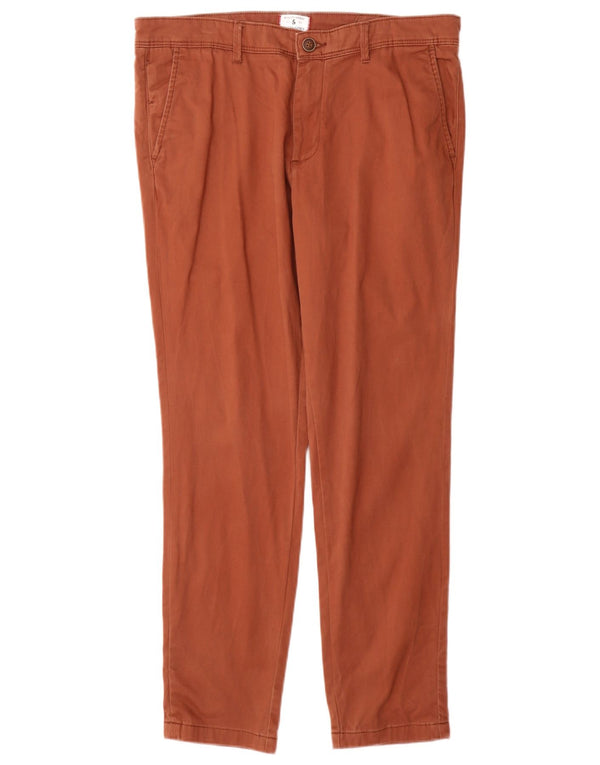 Jack & Jones Mens Slim Chino Trousers W34 L30 Brown Cotton