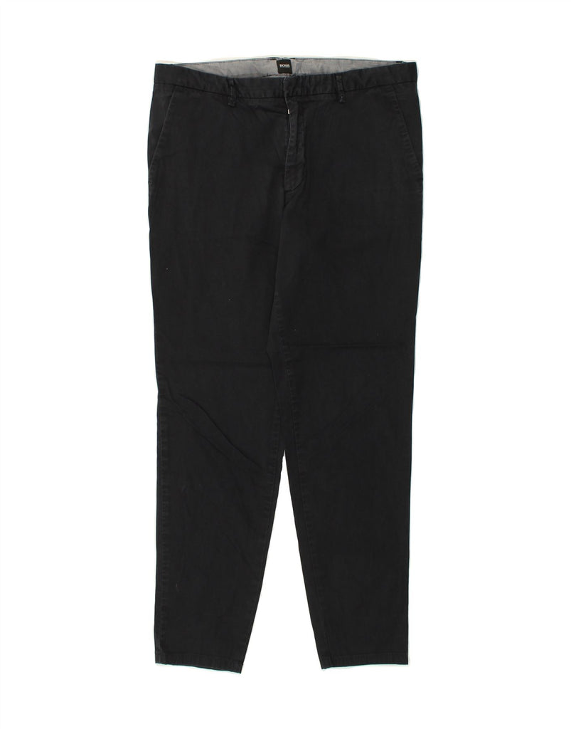 HUGO BOSS Mens Stretch Slim Chino Trousers IT 52 XL W36 L30  Black | Vintage Hugo Boss | Thrift | Second-Hand Hugo Boss | Used Clothing | Messina Hembry 