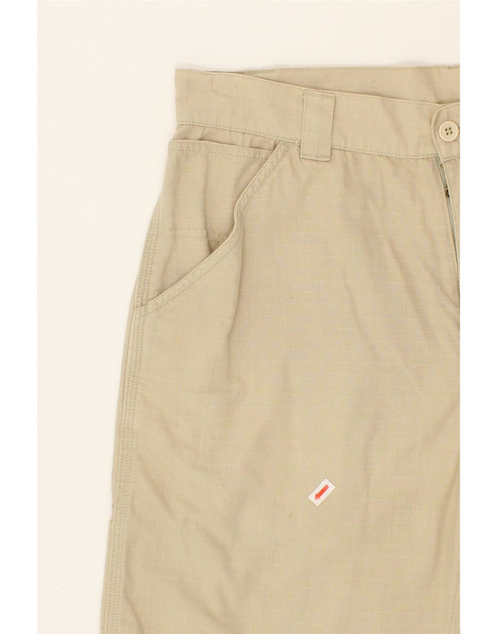 VINTAGE Mens Cargo Shorts Medium W30  Beige Check Cotton Vintage Vintage and Second-Hand Vintage from Messina Hembry 