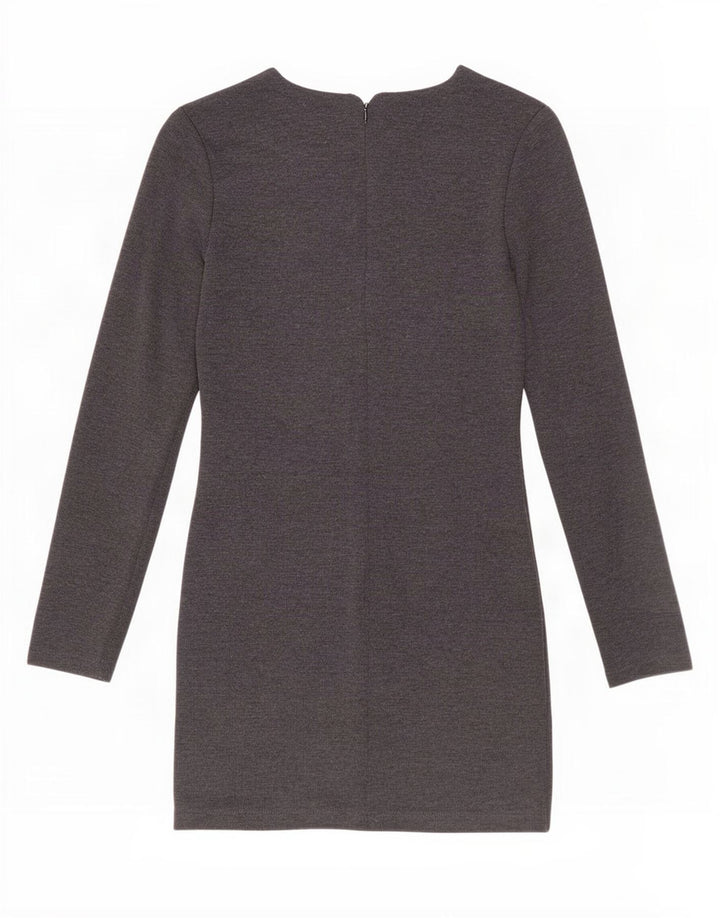 Zara Womens Jumper Dress UK 8 Small Grey Polyester