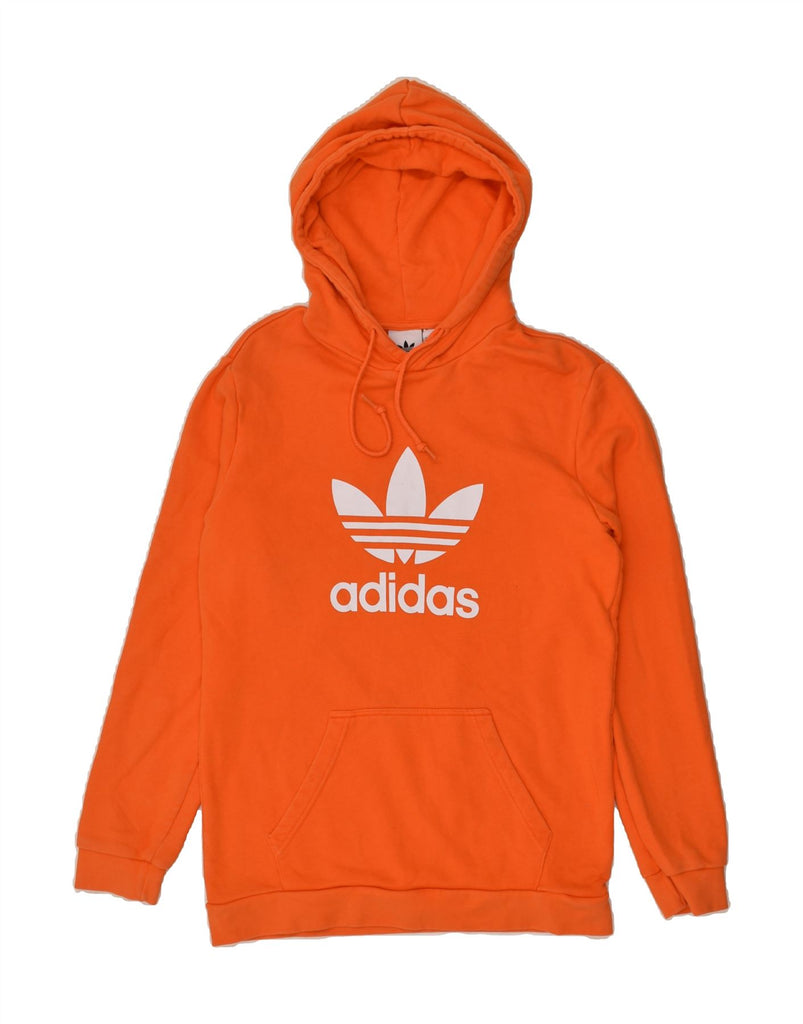 ADIDAS Mens Graphic Hoodie Jumper Small Orange Cotton | Vintage Adidas | Thrift | Second-Hand Adidas | Used Clothing | Messina Hembry 