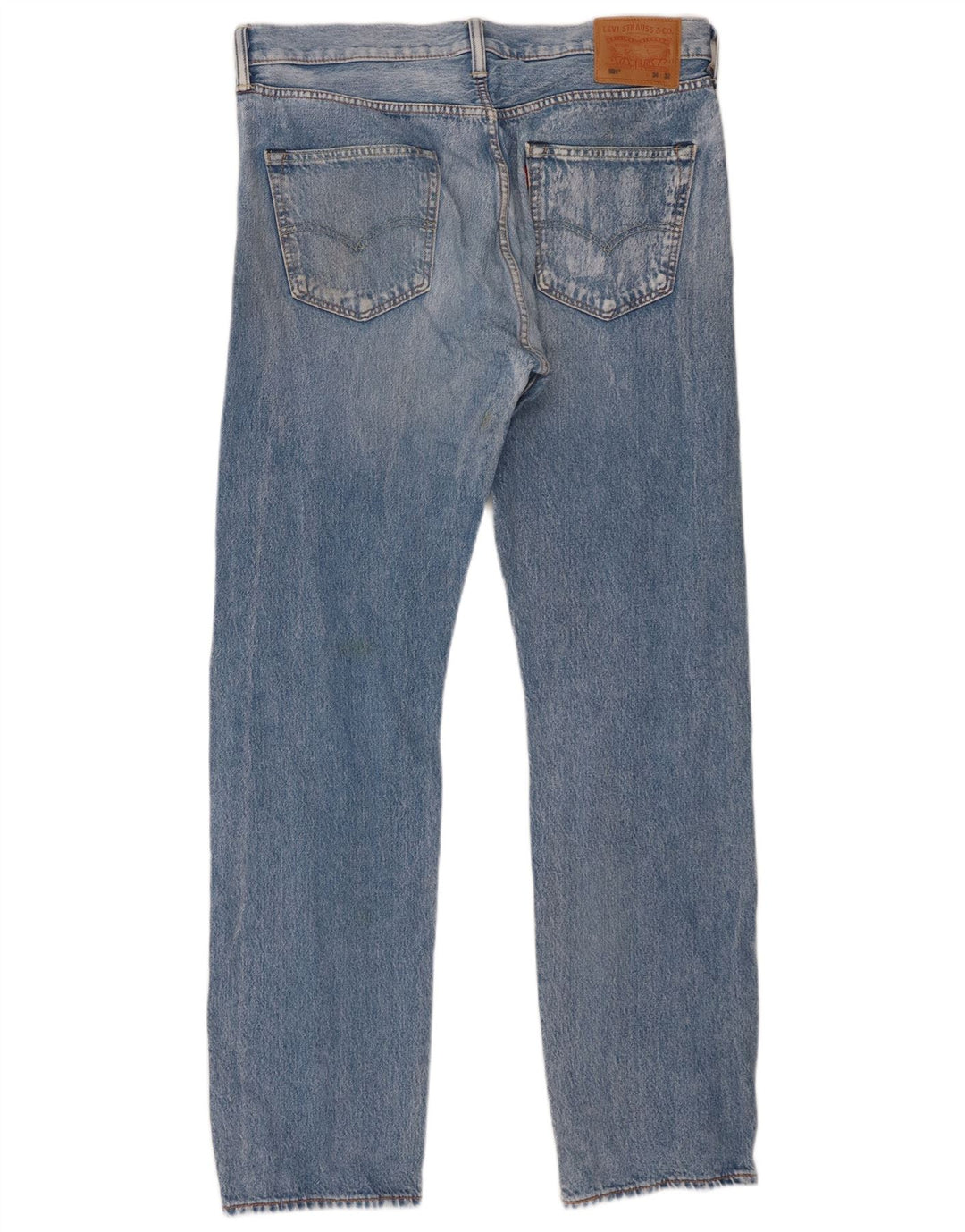 Levi's Mens 501 Straight Jeans W34 L32 Blue Cotton