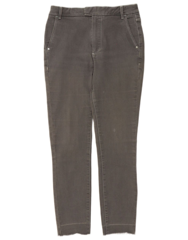 Massimo Dutti Womens Skinny Chino Trousers W26 L26 Grey