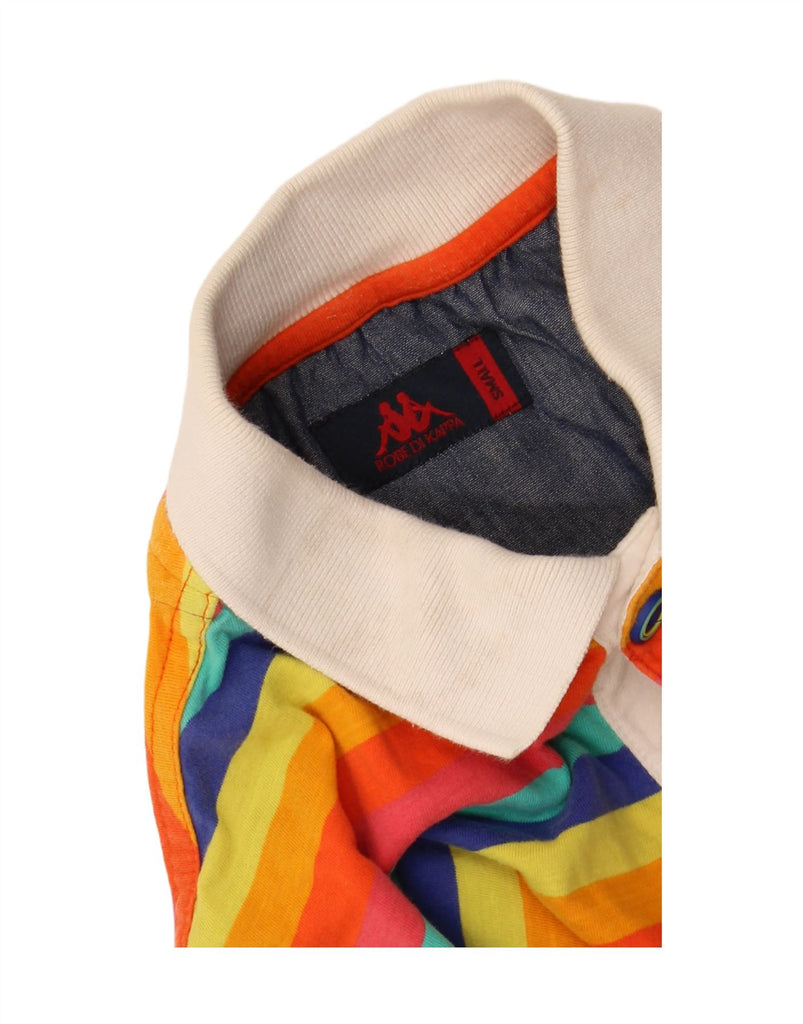 KAPPA Mens Polo Shirt Small Multicoloured Striped Vintage Kappa and Second-Hand Kappa from Messina Hembry 