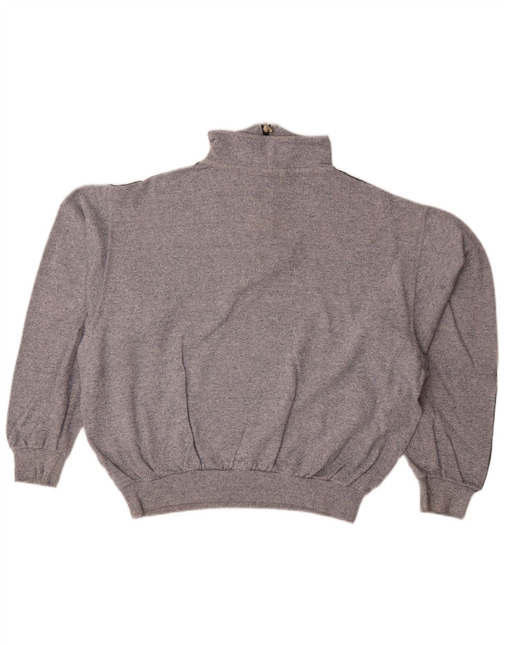 Asics Womens Graphic Sweatshirt Jumper UK 16 Large Grey Colourblock