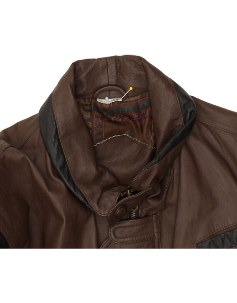 VINTAGE Mens Leather Jacket UK 42 XL Brown Leather | Vintage Vintage | Thrift | Second-Hand Vintage | Used Clothing | Messina Hembry 