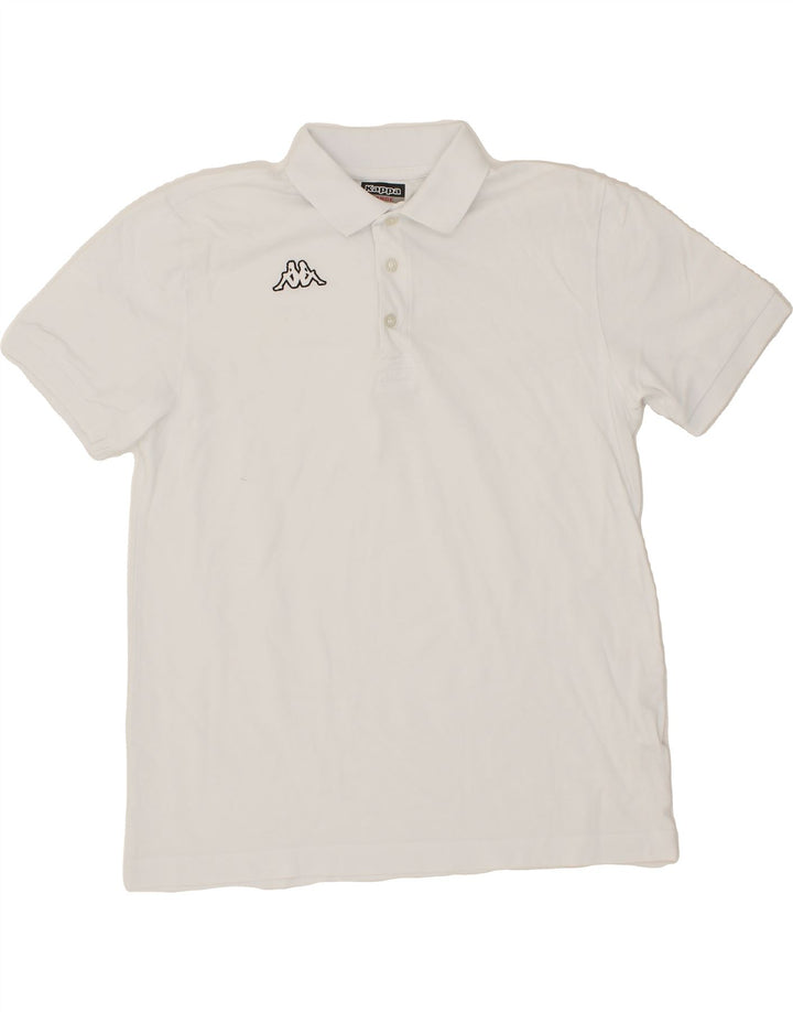KAPPA Mens Polo Shirt Large White Cotton Vintage Kappa and Second-Hand Kappa from Messina Hembry 