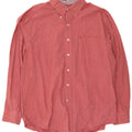 Izod Mens Shirt Large Red Cotton