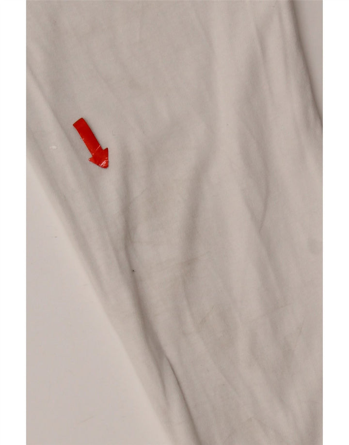 Converse Mens Graphic Top Long Sleeve Medium White Cotton