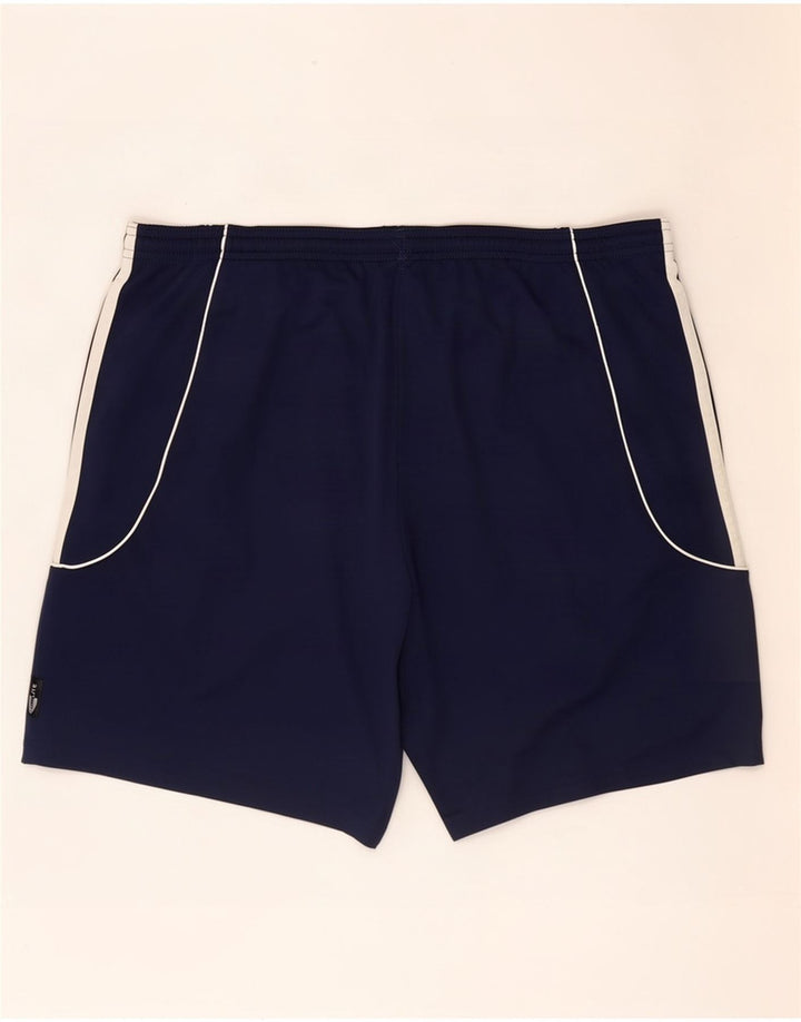 Adidas Mens Climalite Graphic Sport Shorts Large Navy Blue Polyester