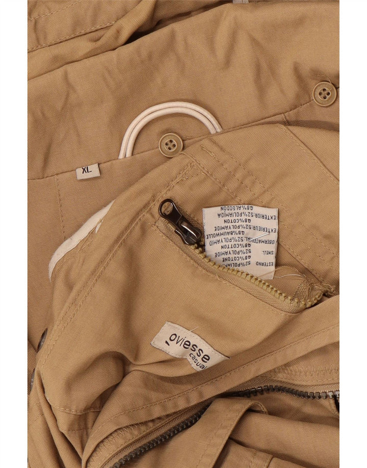 Oviesse Mens Hooded Utility Jacket UK 42 XL Beige Polyamide