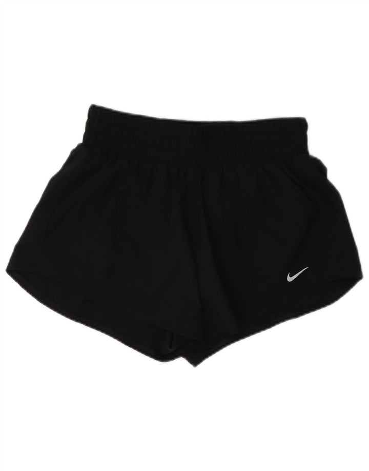 Nike Womens Dri Fit Sport Shorts UK 8 Small Black Polyester