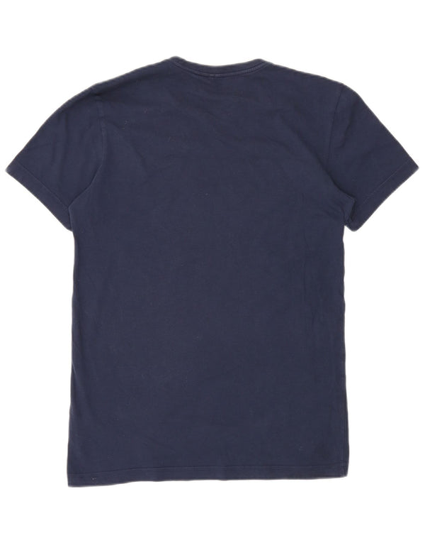 Adidas Mens Graphic T-Shirt Top Small Navy Blue Cotton
