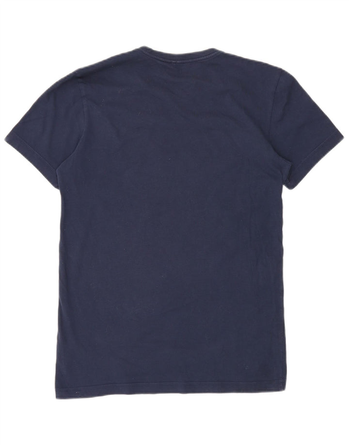 Adidas Mens Graphic T-Shirt Top Small Navy Blue Cotton