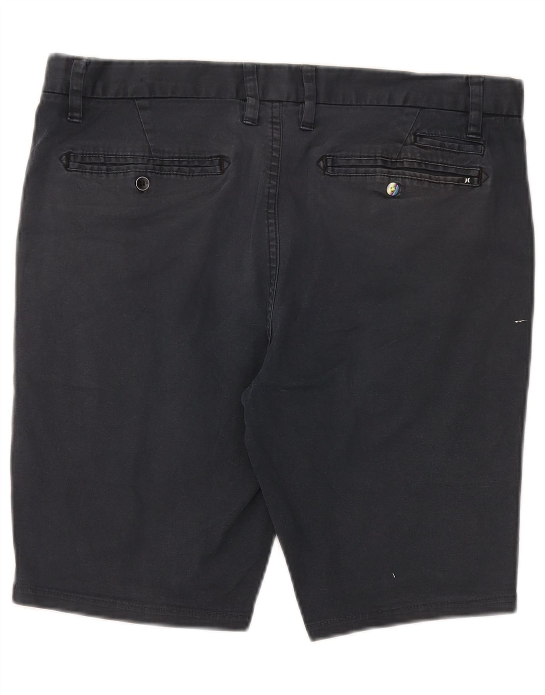Hurley Mens Chino Shorts W33 Medium Navy Blue Cotton