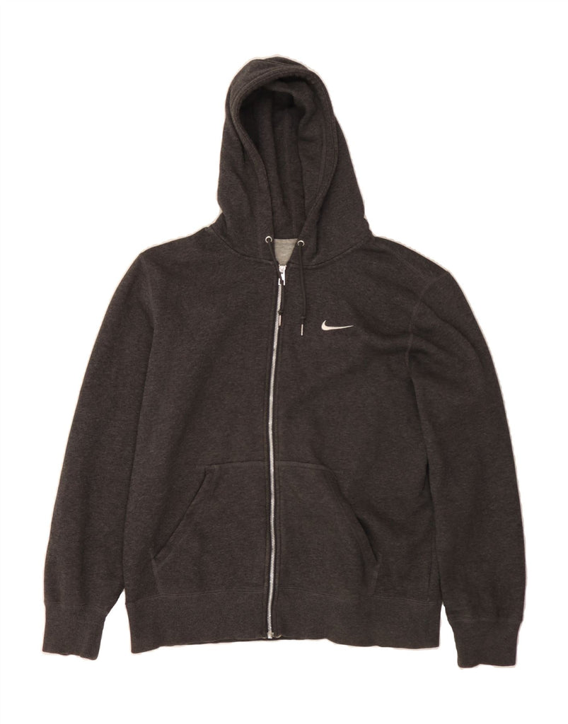 NIKE Mens Zip Hoodie Sweater Large Grey Cotton Vintage Nike and Second-Hand Nike from Messina Hembry 
