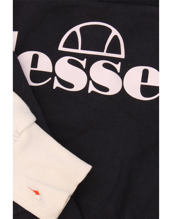 ELLESSE Womens Crop Sweatshirt Jumper UK 12 Medium Multicoloured Vintage Ellesse and Second-Hand Ellesse from Messina Hembry 