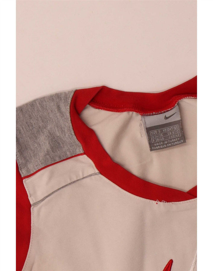 Nike Womens Graphic Vest Top UK 8/10 Small White Colourblock