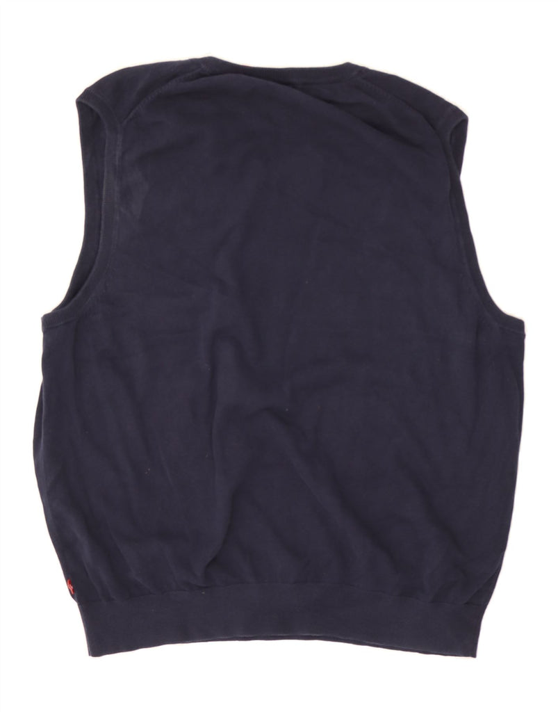 IZOD Mens Vest Tank Top XL Navy Blue Cotton Vintage Izod and Second-Hand Izod from Messina Hembry 